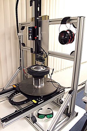 The Klippel SCN laser scanner used to measure vibration.