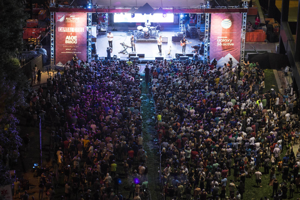 Capital Cities performs at Skyline Park as a part of MLS All-Star week. Photo By: Isaiah J. Downing-USA TODAY Sports