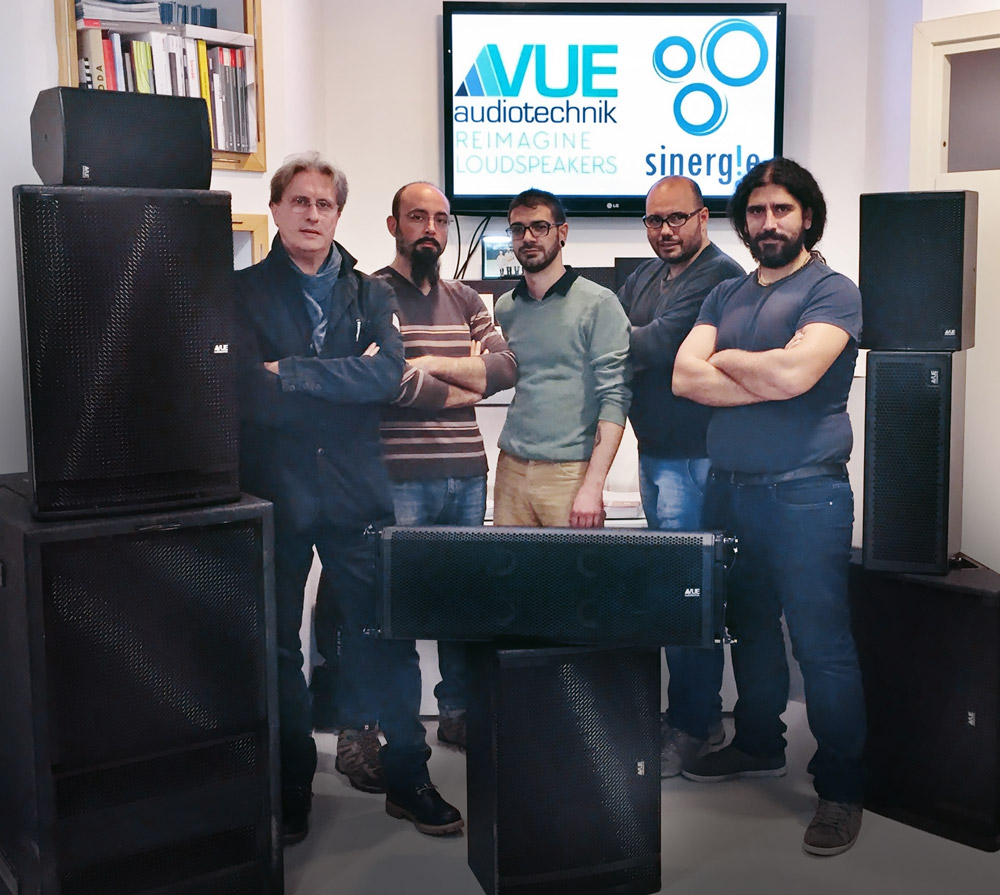 Dino Pizzuto – Sales Manager, Gabriele Giambertone – Technical Department, Livio Spallino – Marketing Account Executive, Alex Collazzo – General Manager, Pier Domino – Executive Manager
