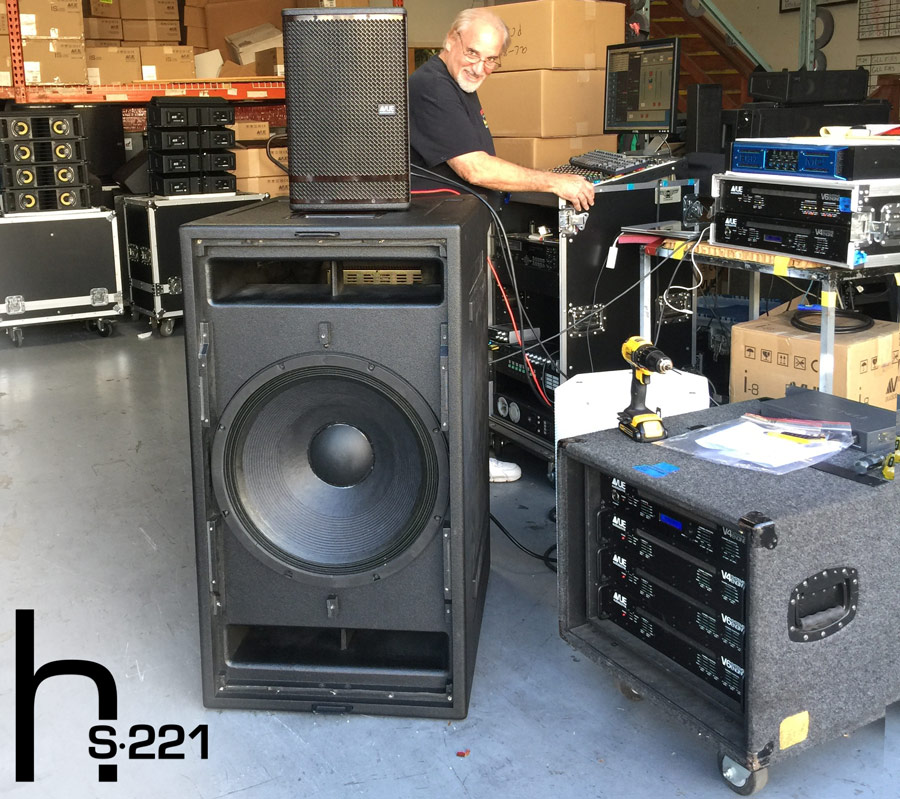 Mike Adams test prototype of the hs-221 the latest addition to our ACM Subwoofer Family